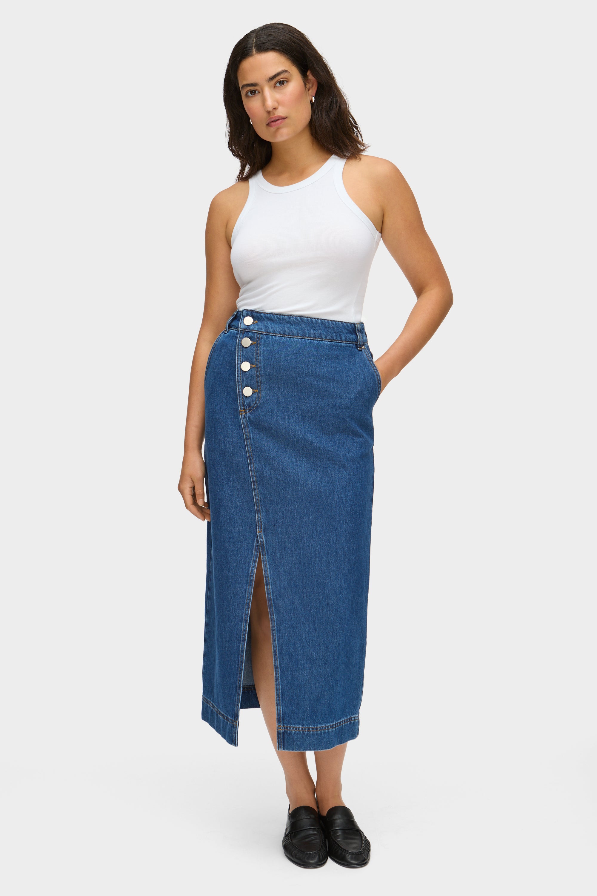 Long Denim Nordstrom Denim Midi Skirt Skirts Nordstrom Plus Size