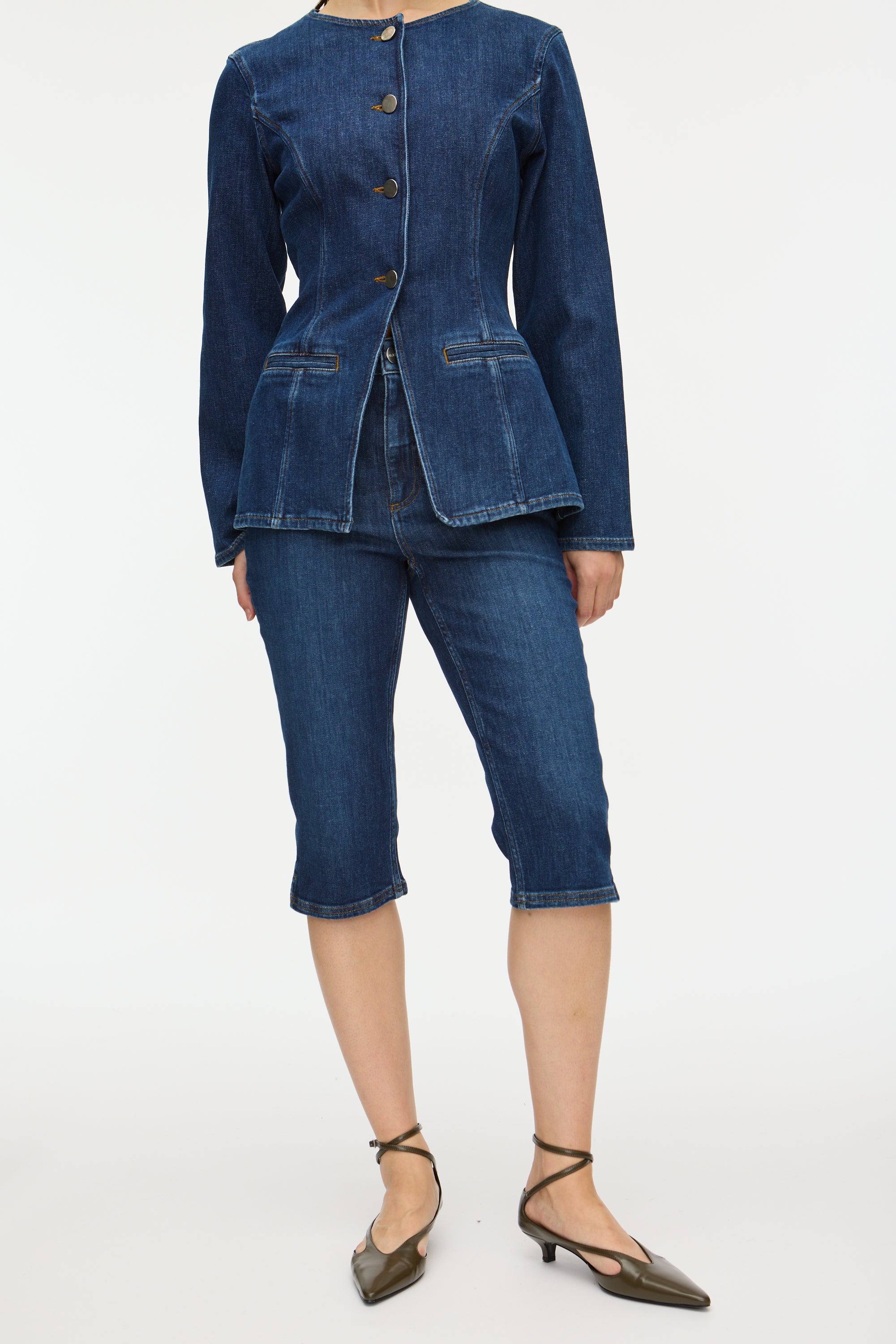 ALIGNE Denim Capri Pants - Blue | Gracey