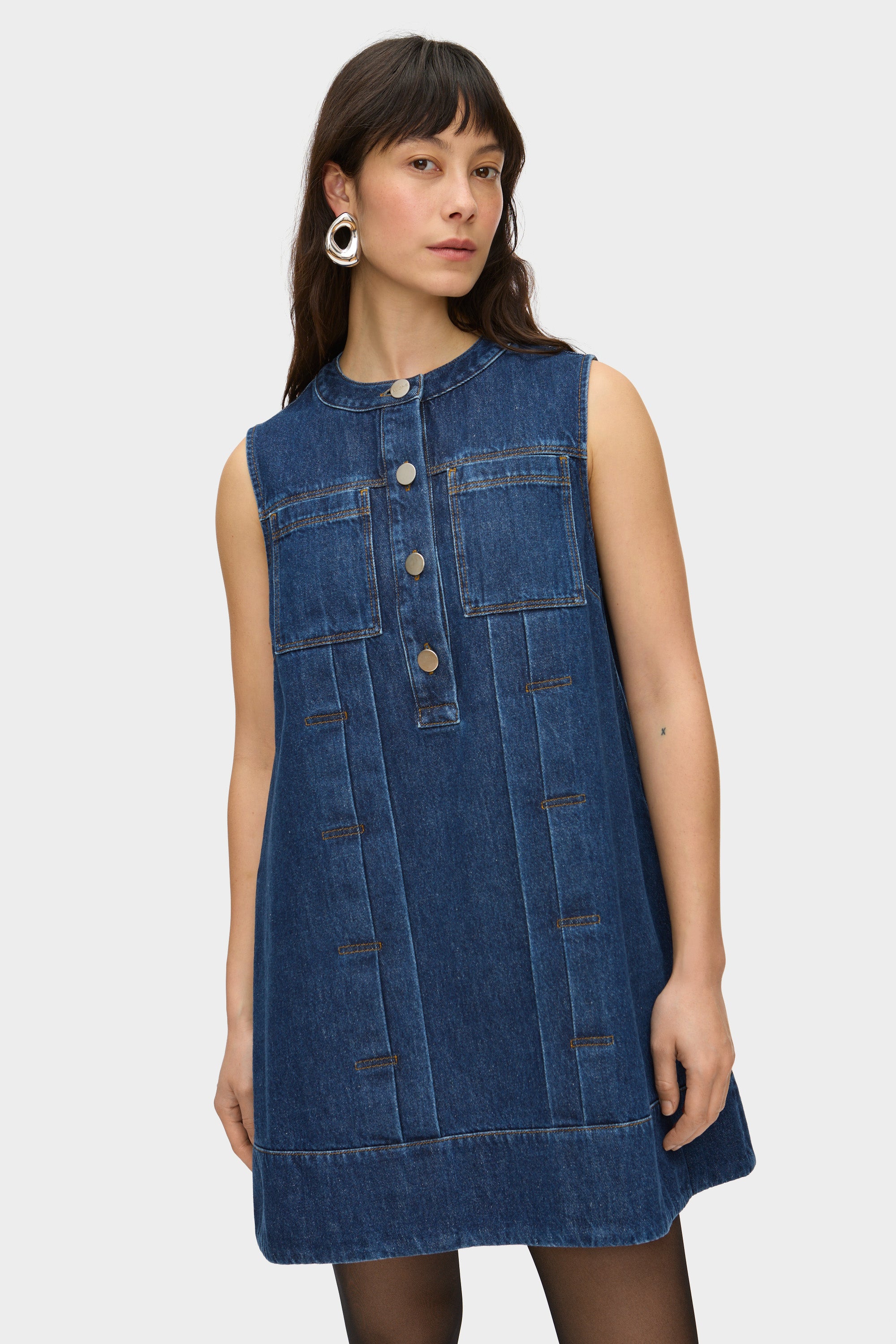 aligne denim dress ALIGNE Denim Mini Dress - Blue | Rory