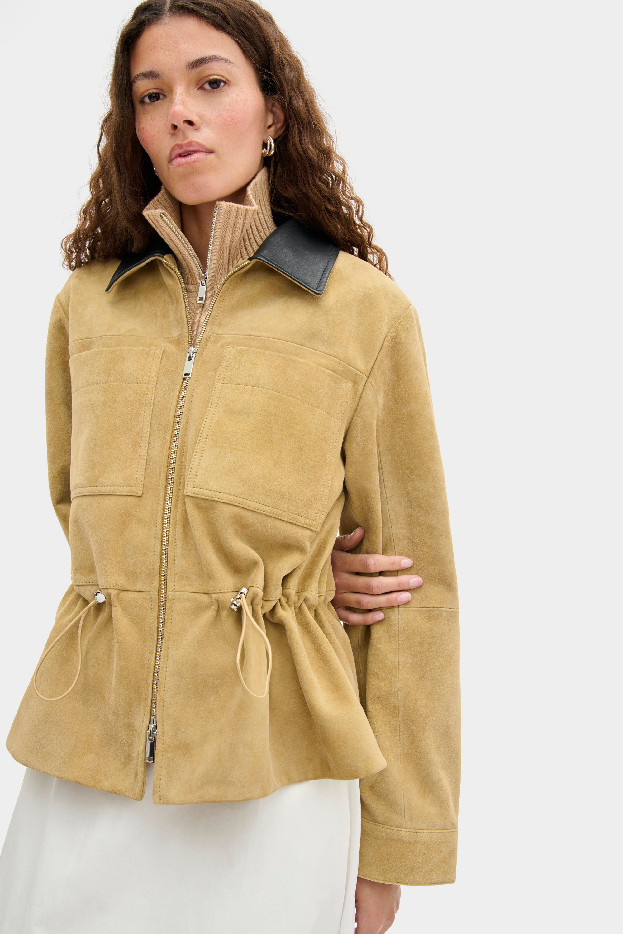 ジャケット・アウター Eurokenvy Premium Waffle Suede Jacket ALIGNE Suede Jacket - Camel | Mavis