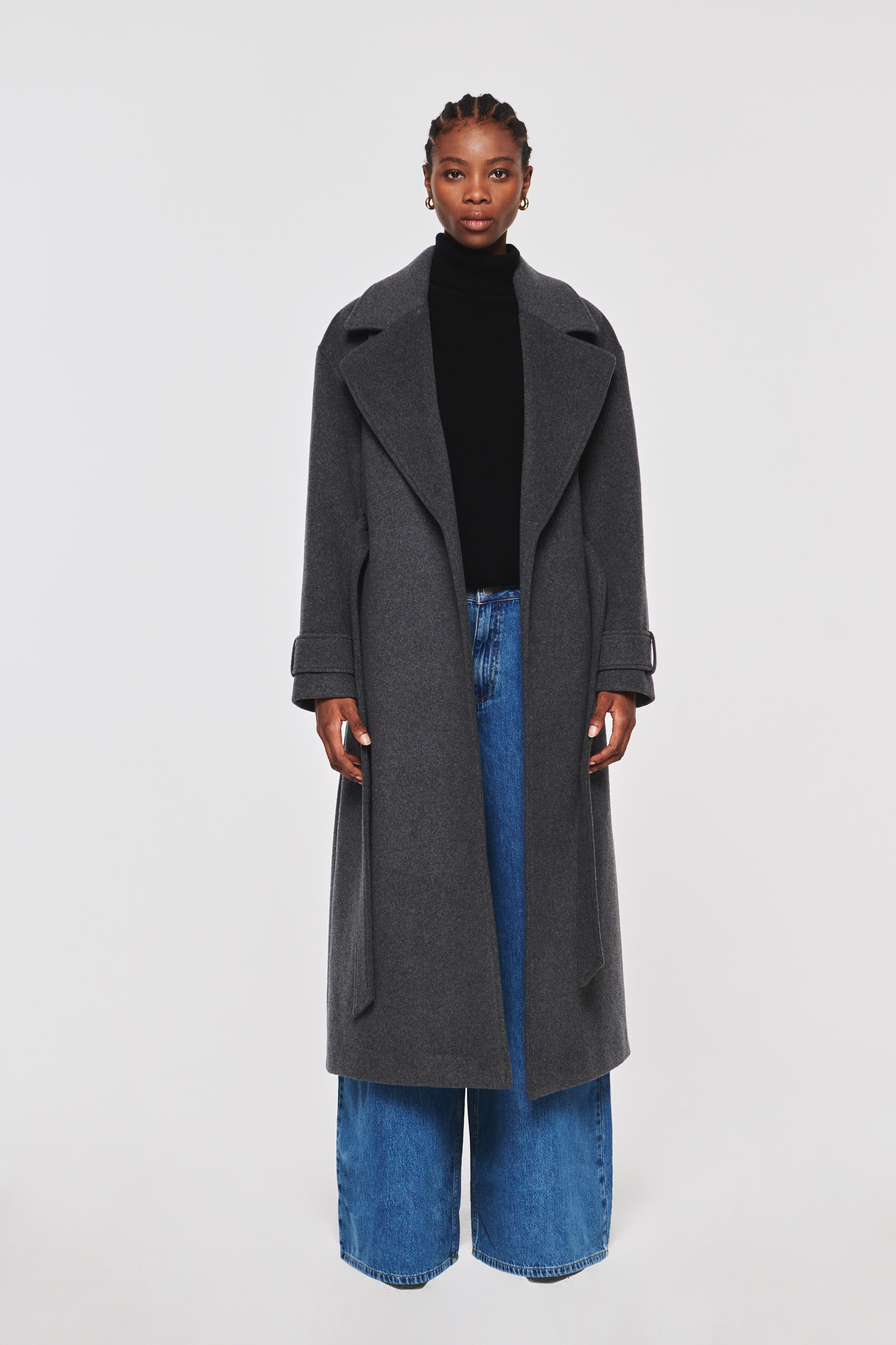 George Slouch Oversize Wool Wrap Coat