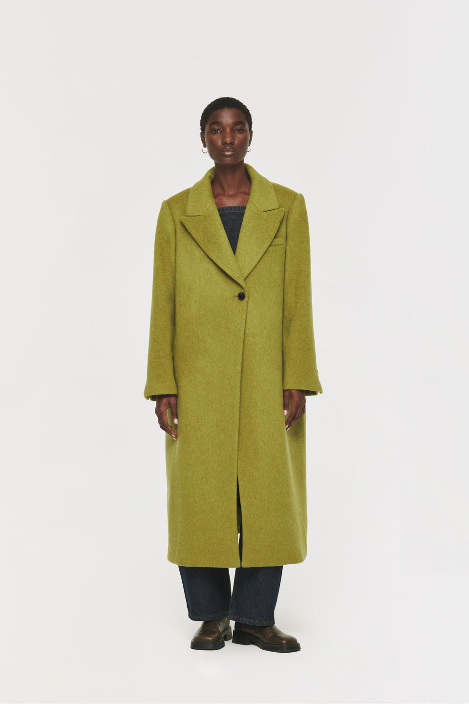 Aligne Chartreuse Stella tailored  Wool Coat