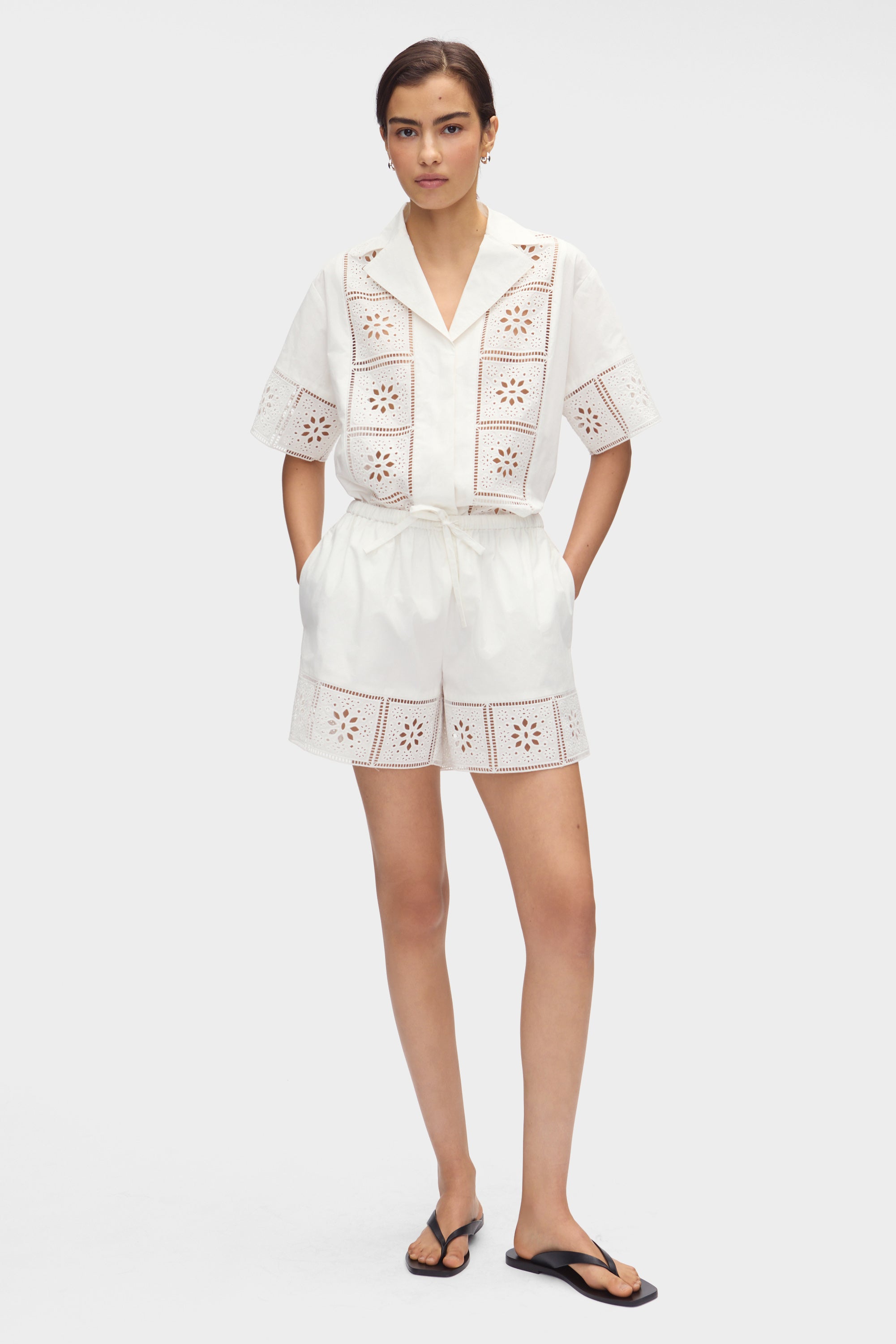 Chelsea Broderie Organic Cotton Shorts