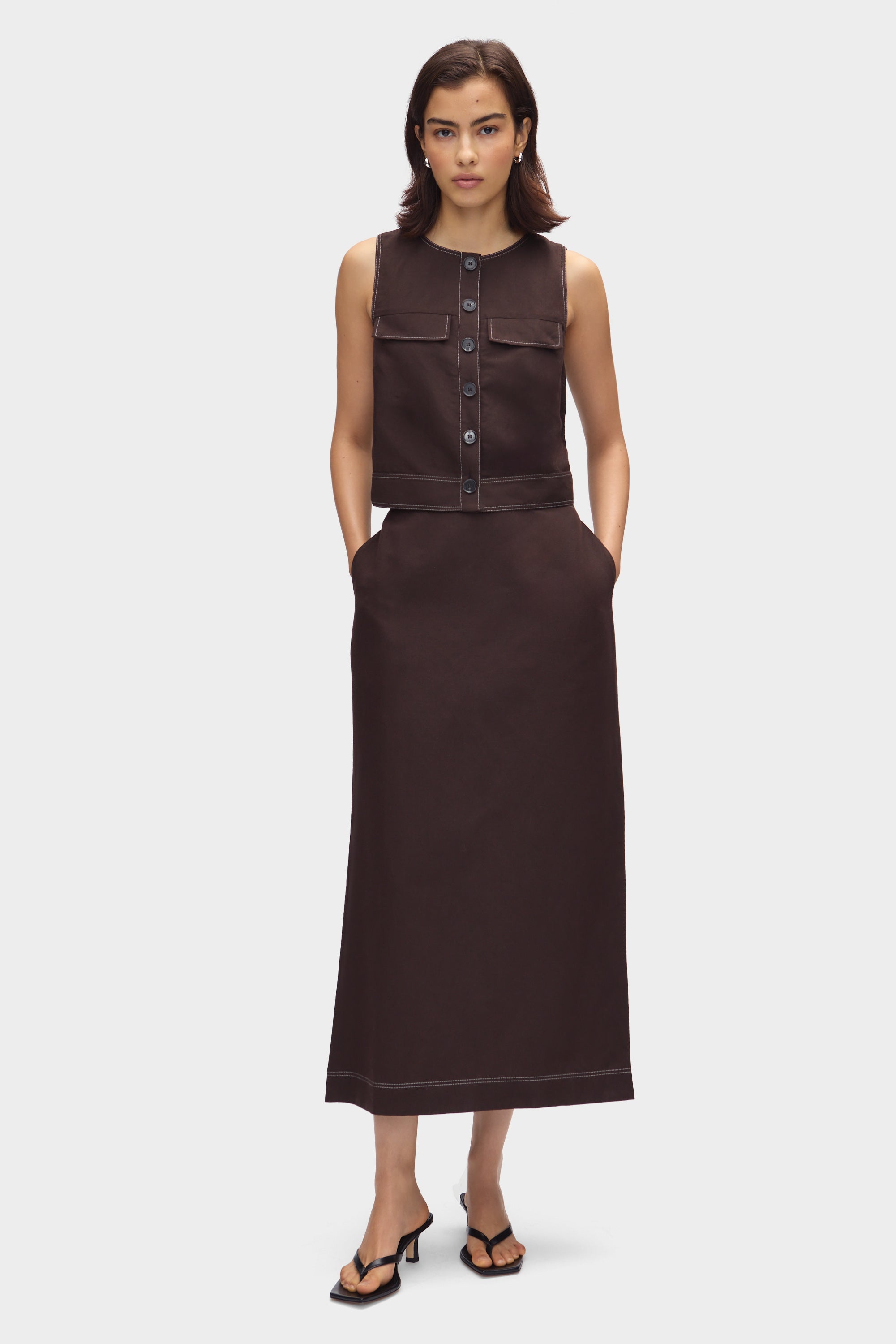 Mia Linen Maxi Skirt