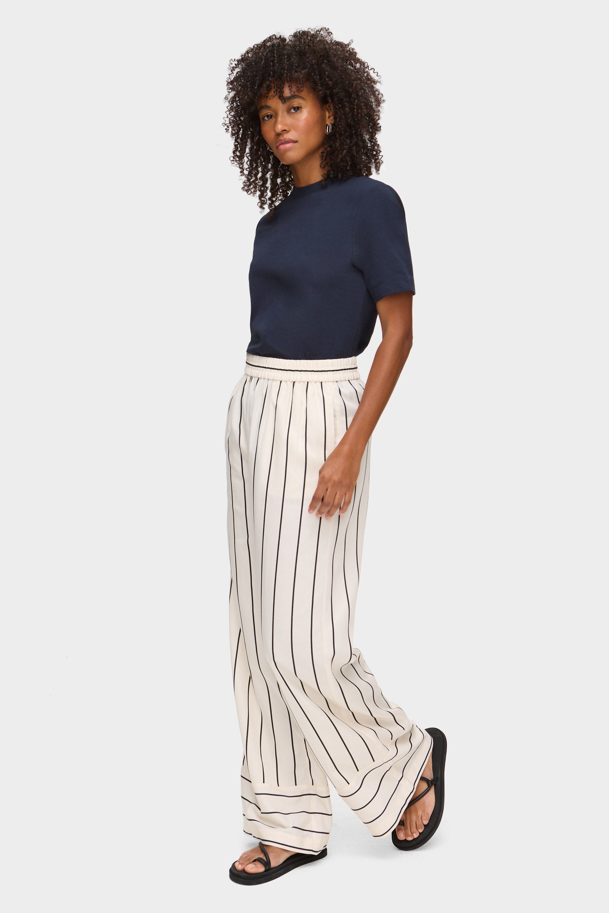 Eliora Striped Wide Leg Trouser