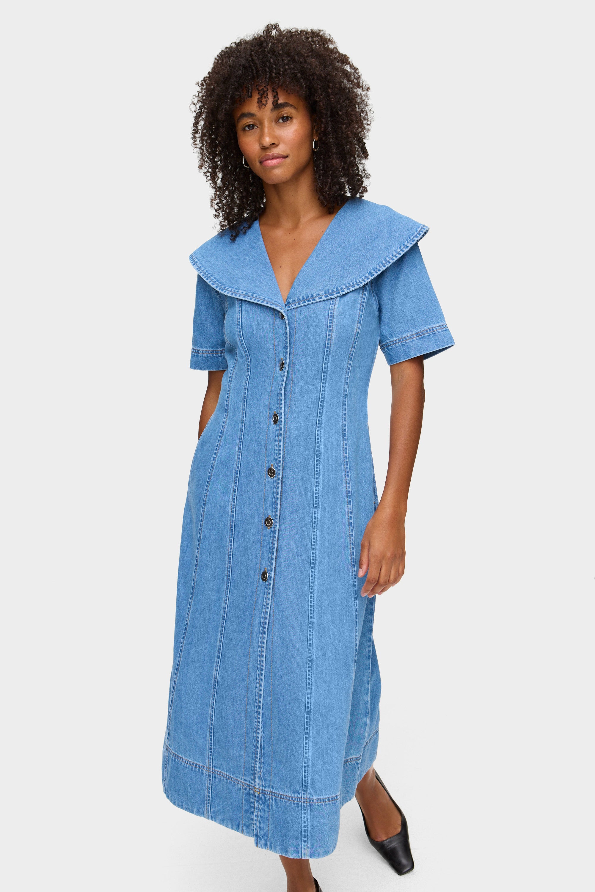 Sparrow Midi Denim Dress