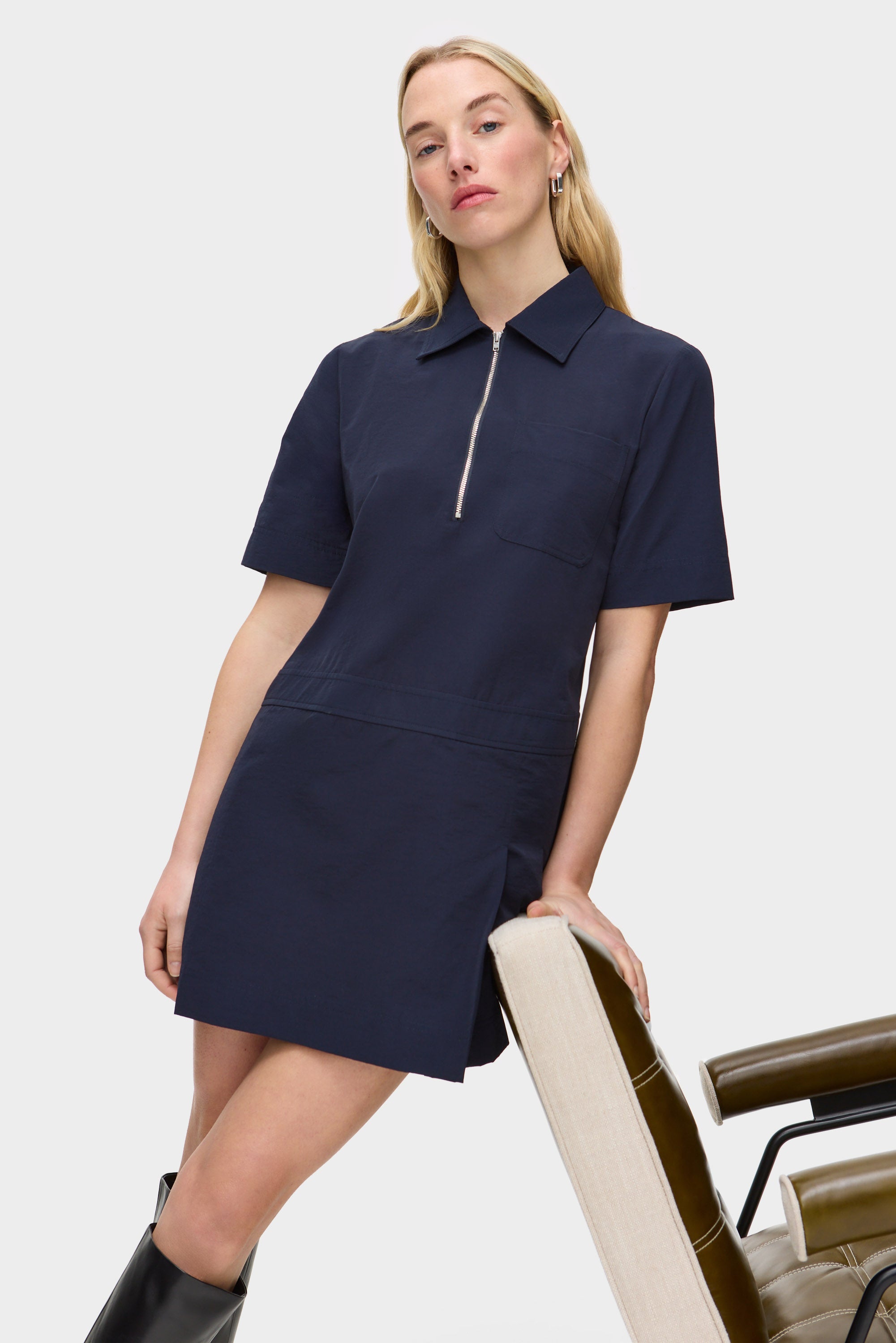 Yolanda Pleated Mini Dress