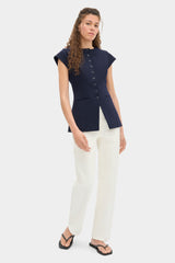 Ariel Fitted Ponte Top