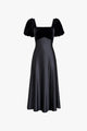 Hetty Velvet Satin Mix Midi Dress