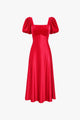 Hetty Velvet Satin Mix Midi Dress