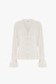 Saffron Knot Fastening Satin Shirt