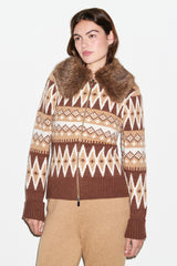 Brina Jacquard Knitted Cardigan