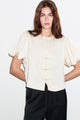 Clemmence Knot Fastening Satin Top