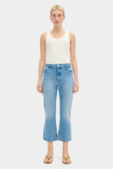 Mid Rise Cropped Kick Flare Jean