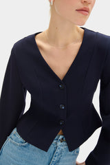 Doyer V Neck Ponte Top