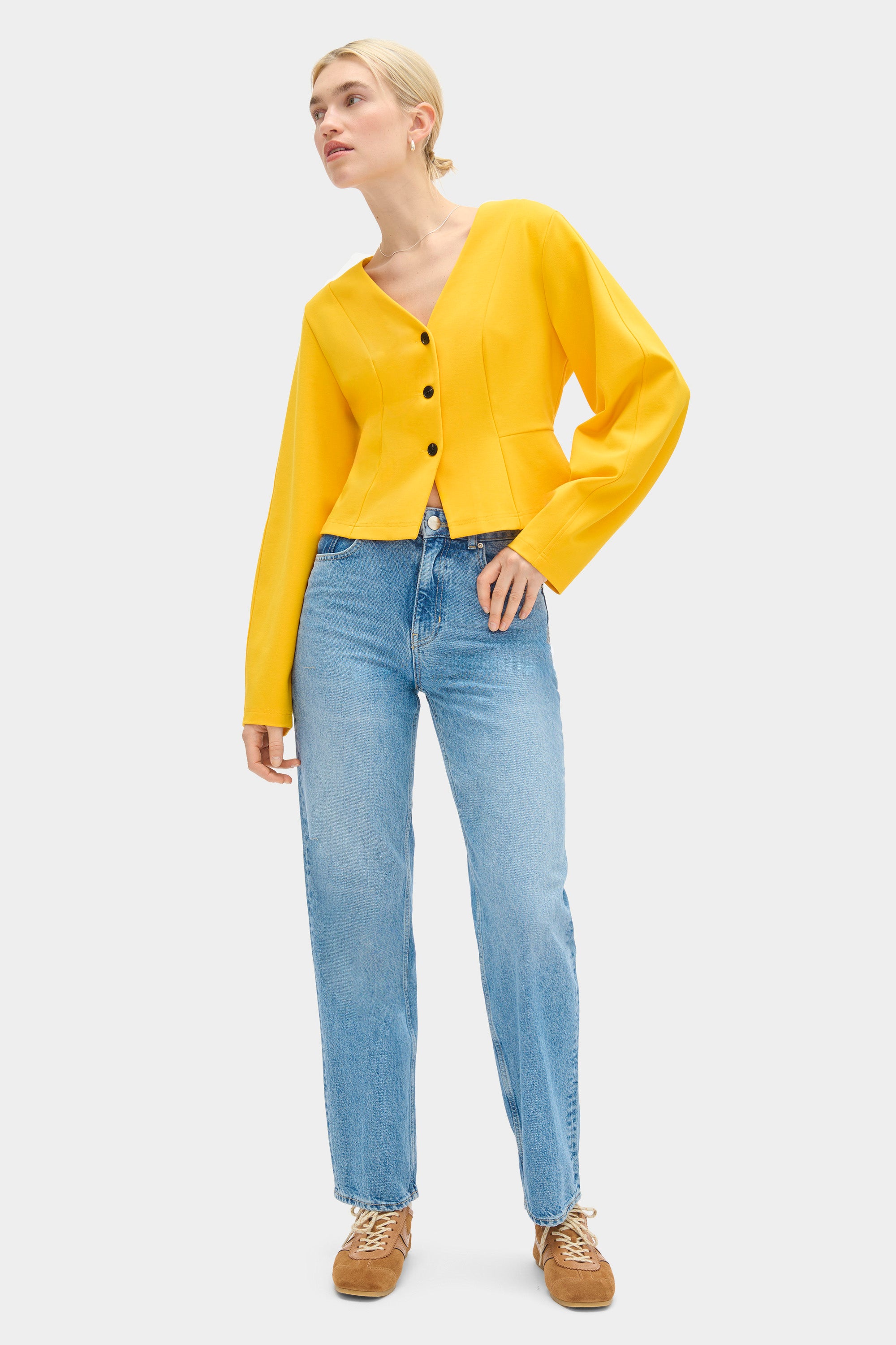 Doyer V Neck Ponte Top