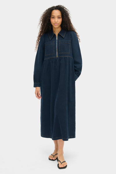 aligne denim midi dress ALIGNE Gabriella Denim Midi Dress