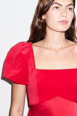 Hetty Velvet Satin Mix Midi Dress
