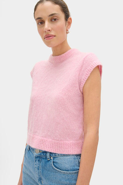 ALIGNE Mohair Knit Top - Pink | Jess