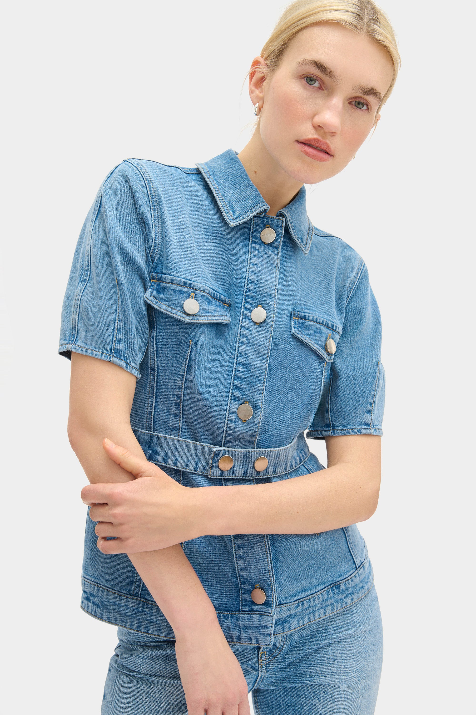 Jette Belted Denim Top