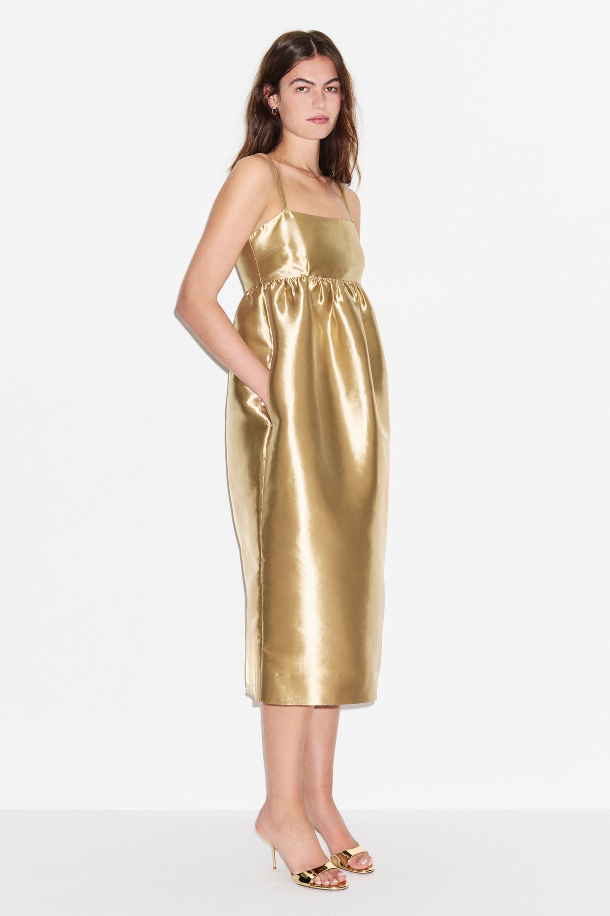 Lawrence Satin Party Midi Dress