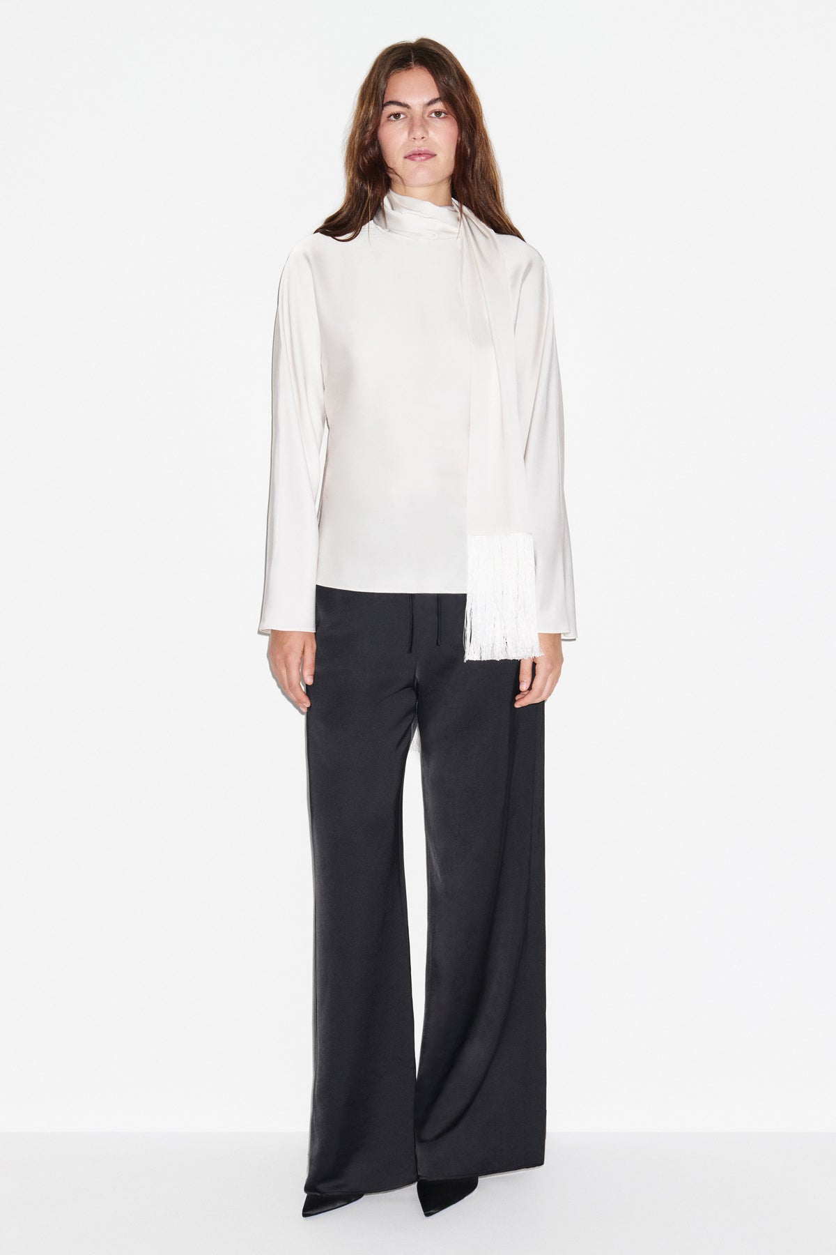 Leona Satin Scarf Top