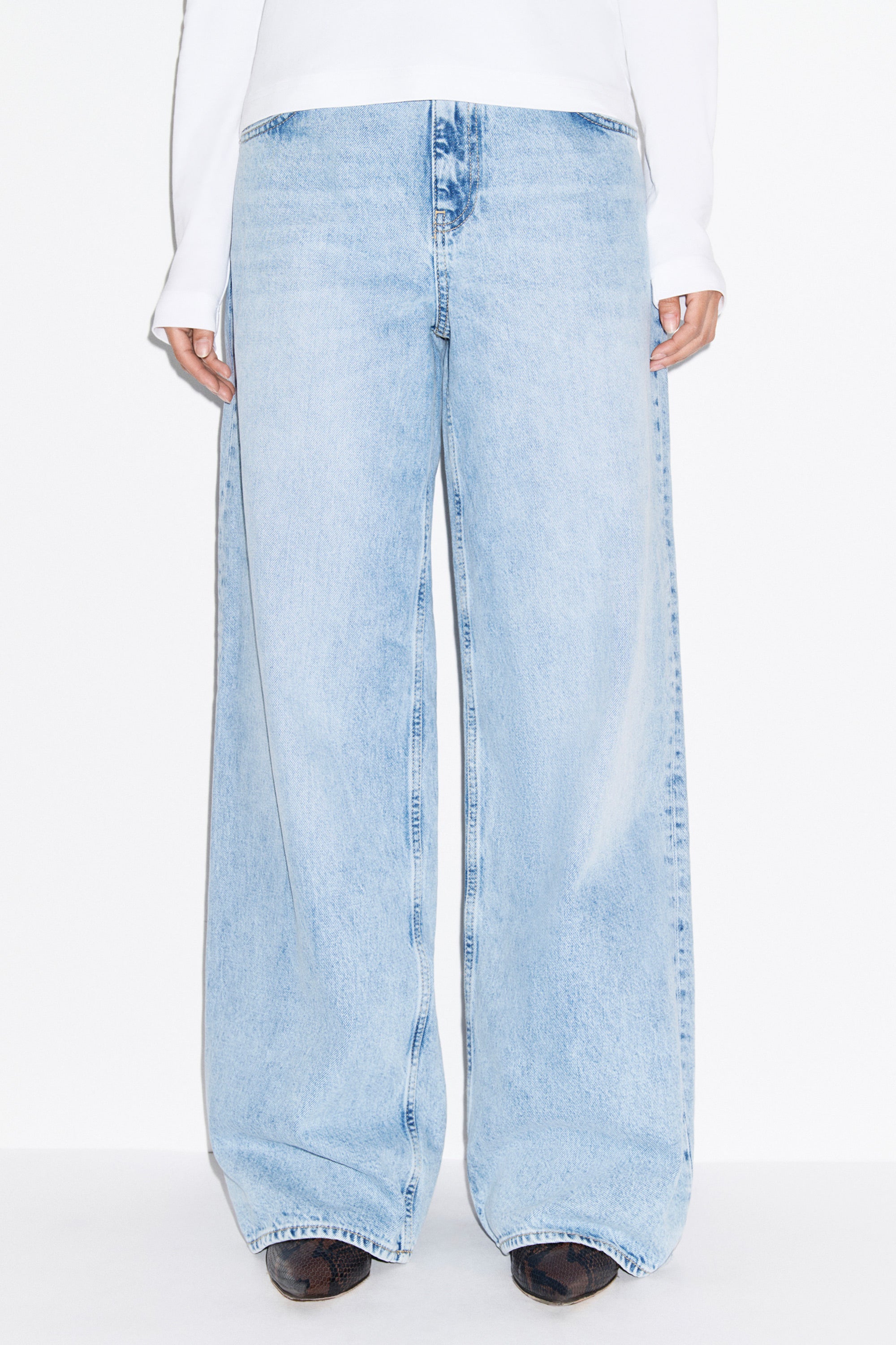 Low Rise Loose Wide Leg Jeans