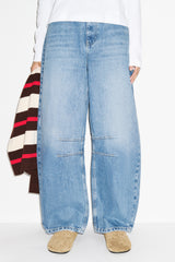 Mid Rise Rigid Barrel Jeans
