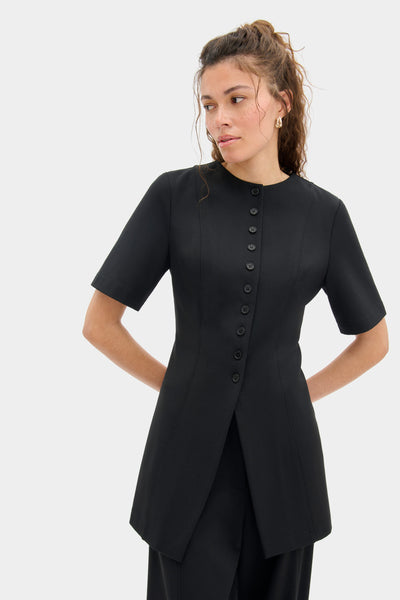ALIGNE Ponte Tunic Top - Black | Poppy