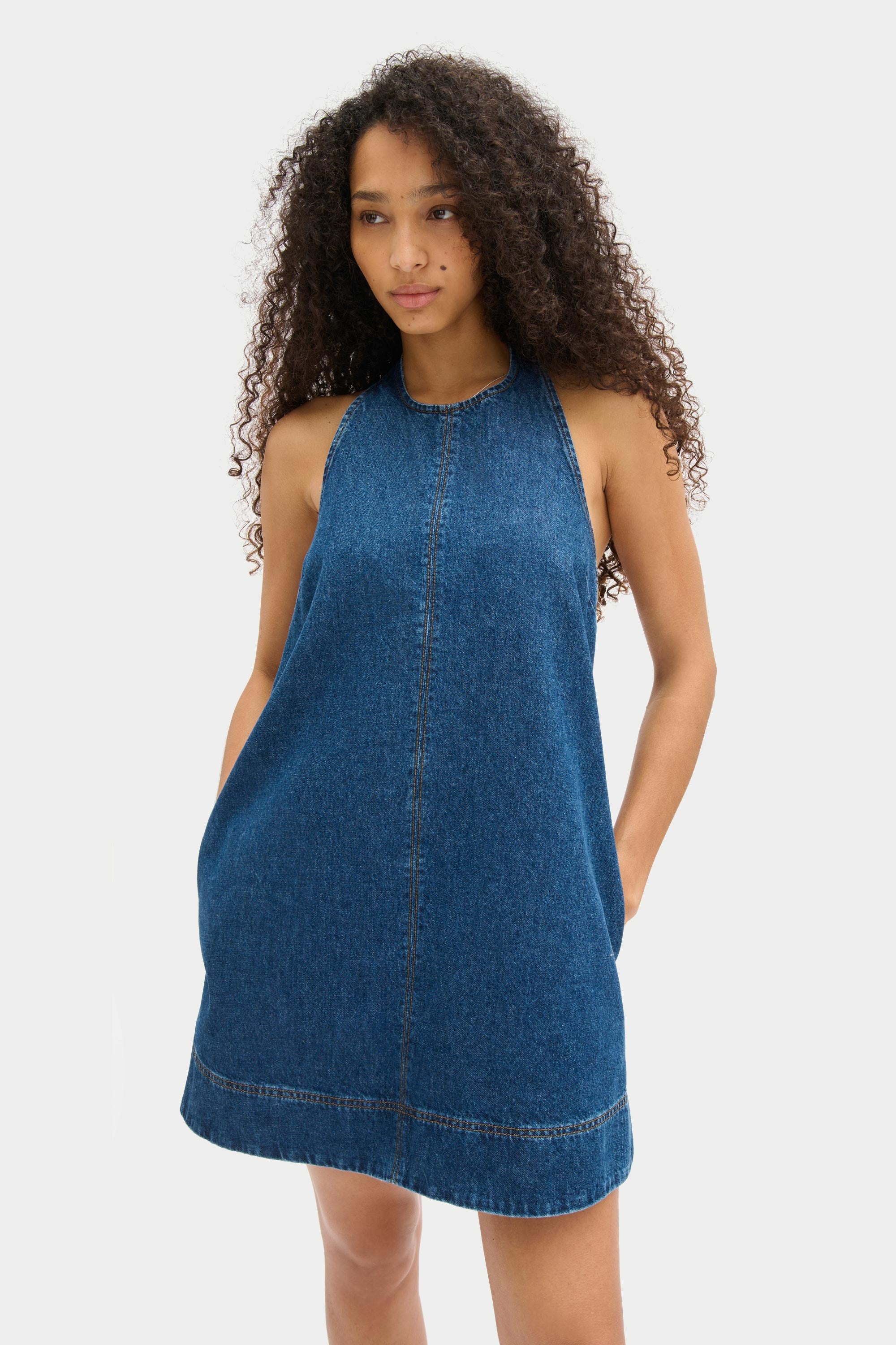 ALIGNE Denim Mini Dress - Blue | Sandy