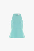 Carlos Poplin Peplum Top